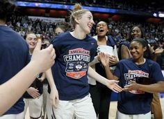 the women's basketball team is congratulating each other