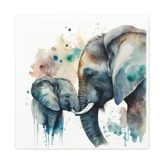 an elephant painting with watercolors on it's face