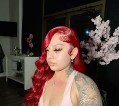 Red Updo, Red Hair Long, Pretty Baddies, Dolly Hair, Red Hairstyles, Trending Makeup, Wild Hair Color, Exotic Hairstyles, Peekaboo Hair