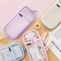 Mesh Pencil Case, Transparent Pencil Case