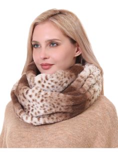 PRICES MAY VARY. METERIAL: The leopard print infinity scarf is made from faux fur SIZE:Oversized as 32.2"*7.5"(82cm*19cm) ,Can be once or twice around your neck, Keep you warm during the fall and winter COLOR:The leopard print infinity scarf have 3 color can be choose,brown,pink,grey FEATURES:Lightweight and soft,The weight of infinity scarf is 180g/0.4lb ,it can be flod into a small piece,very easy to put in your bag during the travel FASHION:The leopard scarf is easy to wear with other clothin Infinity Wrap, Leopard Scarf, Loop Design, Kinds Of Fabric, Winter Color, Jeans Jacket, Water Quality, Warm Scarf, Black Leopard