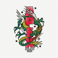 the letter p with a dragon on it