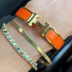 Flat Gold Bracelet JEWELRY The Sis Kiss Stacked Bracelets, Bangle Bracelets With Charms, Bracelet Stack, Lobster Clasp, Bangle Bracelets, Silver Gold, Piercings, Most Popular, Gold Bracelet