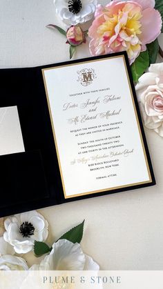 an elegant wedding suite with flowers on the table