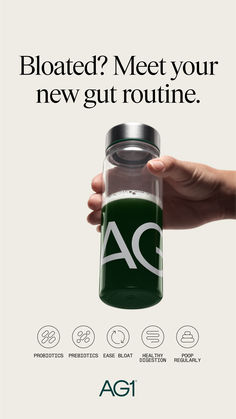 "AG1 is loaded with 75 easy-to-absorb ingredients including probiotics, prebiotics, and adaptogens to support optimal gut health. 🙌 ✅ Supports digestion & helps ease bloating ✅ Boosts your daily energy ✅ Helps support brain health & mood ✅ Promotes healthy aging ✅ Refreshing pineapple + vanilla flavor" Health Supplements Creative Ads, Abba Outfits, Probiotics Prebiotics, Spirit Photography, Pink Nail Colors, Colon Detox, Stunning Nails, Turkey Trot, Probiotic Foods