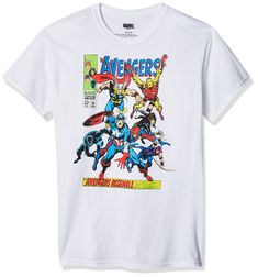 the avengers comics t - shirt is white