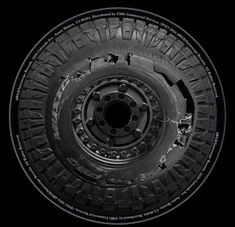 an image of a truck tire on a black background