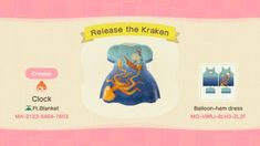 an animal crossing character's dress is shown in this screenshot from the game