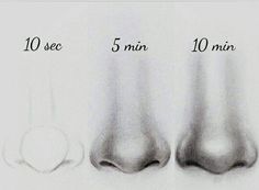 the nose is shown with different sizes and measurements for each individual to see in this drawing