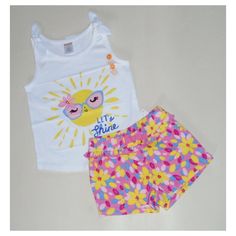 Gymboree Outlet Girls Sunshine Tank Shorts 12-18 New Bright And Colorful Cotton Jersey Shorts With Elastic Waistband. Screen Print Glitter Sunshine On Tank. Very Vibrant And Cheerful! Cute Yellow Shorts For Playwear, Cute Yellow Shorts For Play, Playful Yellow Sets For Vacation, Fun Yellow Summer Sets, Cute Yellow Beach Set, Christmas Outfit Dresses, Polka Dot Jacket, Baby Halloween Outfits, Holiday Outfits Christmas