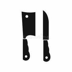 Kitchen knife and meat knife icon, simple style stock illustration Knife Icon, Meat Knife, Illustration Style, Kitchen Knife, Styled Stock, Kitchen Knives, Simple Style, Stock Illustration