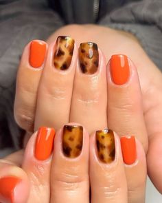 Thanksgiving Manicures, Tortoise Nails, Thanksgiving Nail Designs, Thanksgiving Nail Art, Thanksgiving Nail, Nail Designs Pictures, Thanksgiving Nails, Nail Art Ideas, French Tip Nails