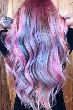 Enchanting And Fairy Unicorn Hair Ideas: Magical Tips And Inspiring Color Combinations ★ Fantasy Unicorn, Lilac Hair, Curl Styles