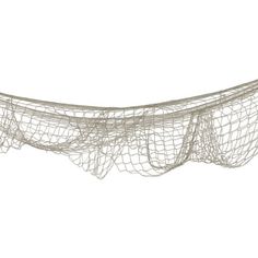 a white net hanging from the side of a wall