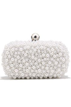 Zapaka Women Party Handbag White Pearl Dinner Clutch – ZAPAKA Elegant Party Clutch With Pearl Handle, Elegant Evening Bag For Party, White Evening Bag With Pearl Handle For Party, Glamorous Wedding Clutch For Party Season, Elegant Clutch For Party Season, Chic Pearl Embellished Evening Bag For Party, Elegant Clutch For Wedding, Glamorous Formal Clutch For Party Season, Rectangular Evening Bag For Weddings And Parties