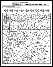 the color by number maze is shown in black and white