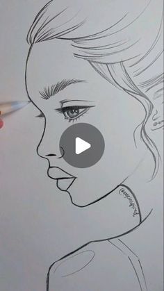 How To Draw A Side Profile Female Faces, Side View Hair Drawing, How To Draw Side Face, How To Draw A Side Profile, How To Draw A Girl, How To Draw Side Profile, Side Profile Art, Drawing Profile, Side Face Drawing