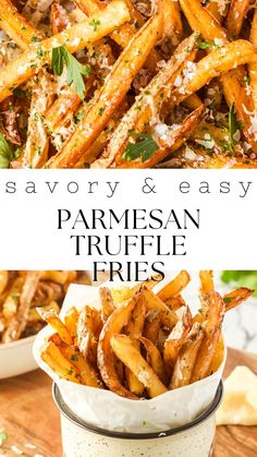 savory and easy parmesan truffle fries