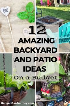 several pictures with the words amazing backyard and patio ideas on them