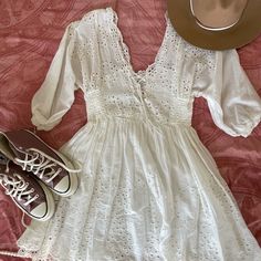 Never Been Worn Super Cute And Stretchy Free People White Dress, Xs Dresses, Free People Dresses, Free People Dress, Dresses Xs, Colorful Dresses, Free People, White Dress, Color White