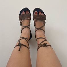 Kyma Brown Suede Gladiator Sandals. Size 38. Shown On Size 7. Excellent Condition. Only Signs Of Wear Are On The Bottom. Brown Suede, Gladiator Sandals, Women's Shoes Sandals, Shoes Sandals, Size 7, Women Shoes, Sandals, Signs, How To Wear