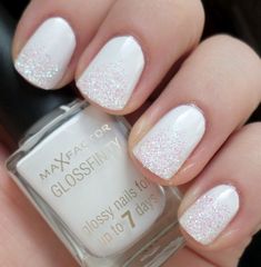 65+ Incredible Glitter Accent Nail Art Ideas You Need To Try » Page 6 of 6 » Accent Nail Art, Neon Nail Designs, Glitter Accent Nails, Bridal Nail Art, White Nail Polish, Nail Style, White Nail Designs, Wedding Nails Design, Short Nail