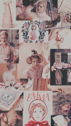 a collage of pictures with women in different outfits and hair styles, including flowers