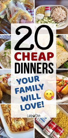 20 cheap dinner ideas that are easy to make and great for family dinners or any special occasion