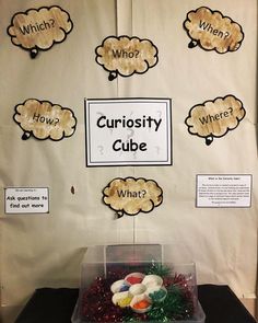 a display case with some sort of curiosity cube on it