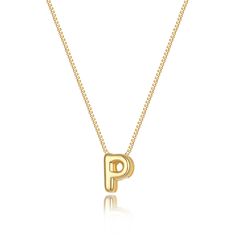 PRICES MAY VARY. 𝐒𝐈𝐙𝐄: Initial P necklace length:16.5"+2" , Bubble letter charm: about 0.31”*0.39”, With 1.0mm wide box chain, Simple and stylish！ 𝐎𝐂𝐂𝐀𝐒𝐈𝐎𝐍: Add this dainty initial necklace to your jewelry collection，It can be worn alone or layered with other necklaces for most everyday outfits. 𝐌𝐀𝐓𝐄𝐑𝐈𝐀: This dainty gold necklace is made of 14K gold plated to ensure a long without faded, that is nickel free, lead free, and hypoallergenic. 𝐀𝐒 𝐀 𝐆𝐈𝐅𝐓: Choose your own gold Cute Friendship Necklaces For 2, Bubble Letter Initial Necklace, Cute Initial Necklaces, Expensive Christmas Gifts For Teens, Cute Gold Necklaces, Good Christmas Gifts For Teenagers, Cute Simple Necklaces, Cute Wishlist, Cute Gold Jewelry