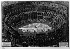 an old drawing of a large arena