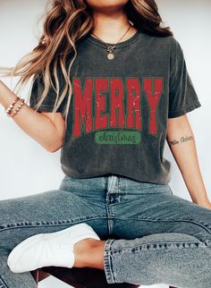 Christmas Shirt, Merry Christmas Sweatshirt, Christmas Shirt for Women, Christmas Crewneck, Holiday Sweater, Christmas Gift,Chrıstmas Party We design trendy sweatshirts that you can use in every important day of your life. We produce beautiful and quality designs that can be used in all kinds of activities that you will do with your family or friends. These designs will offer you and your environment a unique complement. We are very excited to bring you our high quality and soft, trendy sweatshi Santa Tee, Womens Christmas Shirts, Comfort Colors Tshirt, Christmas Tree Shirt, Look Retro, Santa Shirts, Merry Christmas Shirts, Festival Shirts, Tree Shirt