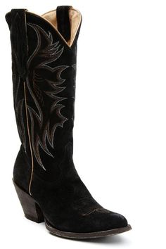 Charmed Life Western Boots - Black Suede- Round Toe – Idyllwind Fueled by Miranda Lambert California Country, Nfr Fashion, Womens Cowgirl Boots, Boot Barn, The Lone Ranger, Miranda Lambert, Grunge Style, Leather Pulls, Boots Shoes