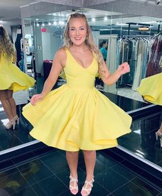 #yellowhomecomingdresses #homecomingdresses2019 #homecomingdressunder100 #dressesforwomen Yellow Homecoming Dress, Homecoming Dresses Under 100, Satin Homecoming Dresses, Yellow Homecoming Dresses, Elegant Homecoming Dresses, Homecoming Dress Short, Satin Homecoming Dress, Prom Dresses 2019, Yellow Satin