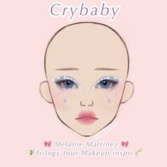 Crybaby <3 , are many more ive created, go on my acc if youd like to see others!!! Melanie Martinez Concert Makeup Looks, K-12 Inspired Makeup, Melanie Martinez Trilogy Tour Makeup Ideas, Melanie Martinez K-12 Makeup, Melanie Martinez Concert Makeup Ideas, Trilogy Tour Makeup Ideas K-12, K-12 Makeup