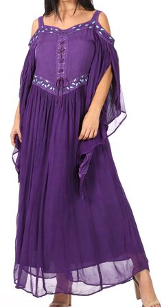 Sakkas Roisin Women's Medieval Celtic Renaissance Long Sleeve Costume Dress#color_Purple Peasant Dresses For Larp, Bohemian Fitted Medieval Dress For Summer, Fitted Bohemian Medieval Dress For Summer, Bohemian Dresses For Larp, Long Purple Festival Dress, Long Purple Dress For Festival, Medieval Style Dress For Summer Larp, Medieval Summer Dress For Larp, Bohemian Medieval Dress For Summer