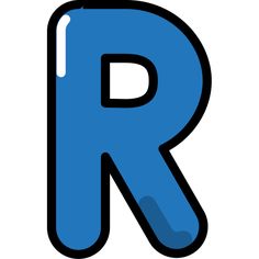 the letter r is made up of blue letters