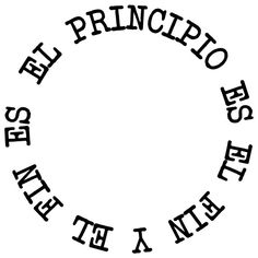 a black and white photo with the words'el principo'in it