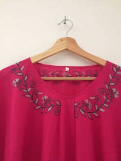 This is a poncho top or dress made with good quality cotton fabric which is delicately embroidered with a contionous floral design. It has been cut in a beautiful u shape at the bottom which will give a nice flow to the top. It's ideal for summer, you can wear it at home to lounge around in or use it as a top over your jeans. It will even work ideally over your swim suit as a cover up. Available in 3 colours and many sizes. We do S/M , L/XL, and XL/XXL. Pink Batwing Sleeve Top For Summer, Pink V-neck Tunic For Beach Cover-up, Pink Cotton Summer Tunic, Pink Cotton Short Sleeve Kaftan, Pink Bohemian Short Sleeve Cover-up, Bohemian Pink Short Sleeve Cover-up, Pink Short Sleeve Kaftan, Pink V-neck Top For Beach Cover-up, Pink V-neck Beach Cover-up Top