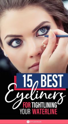 15 Best Eyeliners For Tightlining Your WaterlineKnown as tightliningthis simple make-up technique makes your eyes pop on your pretty face by giving your lashes a flattering look of being fullerthickerand more definedMakeup MakeupTips Eyeliners MakeupIdeas Tightlining Eyeliner, Best Eyeliner For Tightlining, Tightlining Eyes, Drugstore Eyeliner, The Best Eyeliner, Bronze Makeup Look, Eyeliner Hacks, Mally Beauty