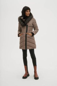 Fur Clothing, Winter Parka, Pocket Logo, Puffy Jacket, Womens Parka, Outerwear Outfit, Leather Vest, Winter Wardrobe, Mid Length