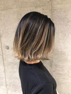 Asian Bob Haircut, Mid Hair, Bob Color, Brown Bob Hair, Baylage Hair, Balayage Short, Beige Hair, Asian Short Hair