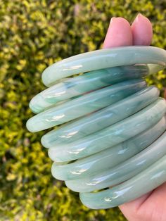 very beautiful jade bangle  inner 63--64mm big size for adults Mint Flower, Mint Flowers, Jade Bangle, Fort Worth, Big Size, Beautiful Jewelry, Bangle Bracelets, Fort, Jade