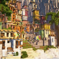 Minecraft Spanish Town, Minecraft Colorful Village, Minecraft Italy Village, Italian Village Minecraft, Minecraft Mediterranean Village, Mesa Biome House Minecraft, Minecraft Marketplace Ideas, Minecraft Italian Town, Minecraft Venice