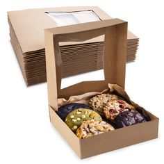 PRICES MAY VARY. EASY TO ASSEMBLE: These dessert boxes with window comes folded and have a built in auto popup feature that allows it to fully expand in seconds so assembly is quick and easy with no stress involved. These cookie boxes with window has easy one-piece design for your convenience. QUALITY MATERIAL: These boxes for cookies are perfect cookie boxes for gift giving. A cookie box that is made of durable, high-quality SBS paperboard which ensures the bakery boxes with window will not bre Bulk Cookies, Dozen Cupcakes, Cookie Gift Boxes, Small Cupcakes, Donut Box, Cookie Boxes, Bakery Boxes, Bakery Box, Fundraising Event