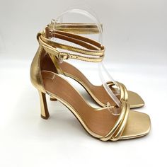 Chinese Laundry Women's Metallic Gold Faux Vegan Leather Square Open Toe Ankle Strap Sandals. Women's Size 8 Regular / Medium Width. Condition: New Without Box. New To Poshmark? Sign Up Using Invite Code: Tentoday For $10 Off Your Purchase! Party Special Event Evening Dress Up Formal Elegant Wedding Bridal Bride Bridesmaid Prom Pageant Satin Shoes Flats Heels Pumps Strappy Gold Silver Shimmery Sparkly Sparkle Glitter Glittery Bling Jewel Jewels Jeweled Rhinestone Rhinestones Crystal Crystals Bhl Satin Shoes, Chinese Laundry Shoes, Chinese Laundry, Heels Pumps, Heels Shoes, Dress Sandals, Leather Dress, Ankle Strap Sandals, Metallic Gold