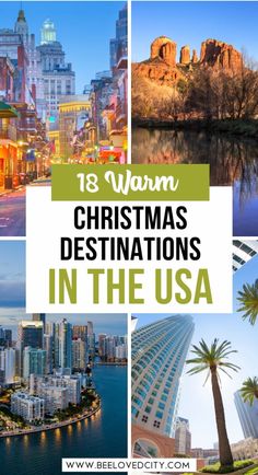 christmas destinations in the usa with text overlay