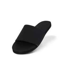 Women's Slide - Black - Indosole Tyres Recycle, Indoor Shoes, Black Slides, Black Leaves, Slides Women, Womens Slides, Socks For Sale, Natural Rubber, Arch Support