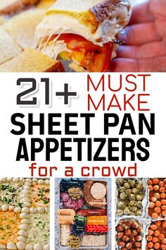 the cover of 21 must make sheet pan appetizers for a crowd