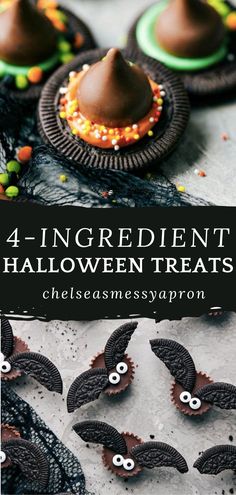 halloween treats with chocolate and sprinkles on them